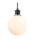 Plattsburgh 1.3m Pendant 1 Light E14 IP44 15cm Round Glass Shade Satin Nickel Opal & Satin Black-7