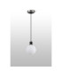 Plattsburgh 1.3m Pendant 1 Light E14 IP44 15cm Round Glass Shade Satin Nickel Opal & Satin Black-8
