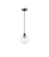Plattsburgh 1.3m Pendant 1 Light E14 IP44 15cm Round Ribbed Glass Shade Satin Nickel Clear & Satin Black-5