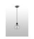 Plattsburgh 1.3m Pendant 1 Light E14 IP44 15cm Round Ribbed Glass Shade Satin Nickel Clear & Satin Black-8