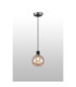 Plattsburgh 1.3m Pendant 1 Light E14 IP44 15cm Round Segment Glass Shade Satin Nickel Amber Plated & Satin Black-3