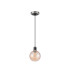 Plattsburgh 1.3m Pendant 1 Light E14 IP44 15cm Round Segment Glass Shade Satin Nickel Amber Plated & Satin Black-5