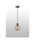 Plattsburgh 1.3m Pendant 1 Light E14 IP44 15cm Round Segment Glass Shade Satin Nickel Amber Plated & Satin Black-8