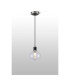 Plattsburgh 1.3m Pendant 1 Light E14 IP44 15cm Round Segment Glass Shade Satin Nickel Clear & Satin Black-3