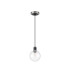 Plattsburgh 1.3m Pendant 1 Light E14 IP44 15cm Round Segment Glass Shade Satin Nickel Clear & Satin Black-5