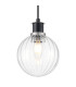 Plattsburgh 1.3m Pendant 1 Light E14 IP44 15cm Round Segment Glass Shade Satin Nickel Clear & Satin Black-7