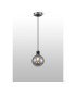 Plattsburgh 1.3m Pendant 1 Light E14 IP44 15cm Round Segment Glass Shade Satin Nickel Smoke Plated & Satin Black-3