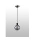 Plattsburgh 1.3m Pendant 1 Light E14 IP44 15cm Round Segment Glass Shade Satin Nickel Smoke Plated & Satin Black-8