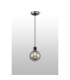 Plattsburgh 1.3m Pendant 1 Light E14 IP44 15cm Round Glass Shade Satin Nickel Smoke Plated & Satin Black-3