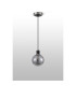 Plattsburgh 1.3m Pendant 1 Light E14 IP44 15cm Round Glass Shade Satin Nickel Smoke Plated & Satin Black-8