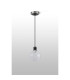 Plattsburgh 1.3m Pendant 1 Light E14 IP44 15cm Round Speckled Glass Shade Satin Nickel White & Satin Black-8