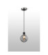 Plattsburgh 1.3m Pendant E14 IP44 15cm Round Textured Smooth/Ribbed Glass Shade Satin Nickel Smoke Plated & Satin Black-3