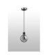 Plattsburgh 1.3m Pendant E14 IP44 15cm Round Textured Smooth/Ribbed Glass Shade Satin Nickel Smoke Plated & Satin Black-8