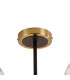 Plattsburgh Semi Ceiling 3 Light E14 IP44 15cm Round Glass Shade Brass Amber Plated & Satin Black-5