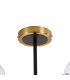 Plattsburgh Semi Ceiling 3 Light E14 IP44 15cm Round Glass Shade Brass Clear & Satin Black-5