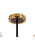 Plattsburgh Semi Ceiling 3 Light E14 IP44 15cm Round Textured Crumple Glass Shade Brass Clear & Satin Black-5