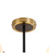 Plattsburgh Semi Ceiling 3 Light E14 IP44 15cm Round White & Grey Marble Effect Glass Shade Brass & Satin Black Framework-5