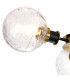 Plattsburgh Semi Ceiling 3 Light E14 IP44 15cm Round Textured Melting Glass Shade Brass Clear & Satin Black-6