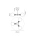 Plattsburgh Semi Ceiling 3 Light E14 IP44 15cm Round Glass Shade Brass Opal & Satin Black-2