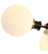 Plattsburgh Semi Ceiling 3 Light E14 IP44 15cm Round Glass Shade Brass Opal & Satin Black-6