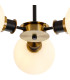 Plattsburgh Semi Ceiling 3 Light E14 IP44 15cm Round Glass Shade Brass Opal & Satin Black-7