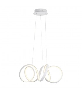 LED Ceiling Pendant Textured White & White Silicone - 1