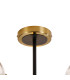 Plattsburgh Semi Ceiling 3 Light E14 IP44 15cm Round Ribbed Glass Shade Brass Clear & Satin Black-5