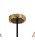 Plattsburgh Semi Ceiling 3 Light E14 IP44 15cm Round Segment Glass Shade Brass Amber Plated & Satin Black-5