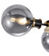 Plattsburgh Semi Ceiling 3 Light E14 IP44 15cm Round Glass Shade Brass Smoke Plated & Satin Black-6