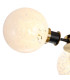 Plattsburgh Semi Ceiling 3 Light E14 IP44 15cm Round Speckled Glass Shade Brass White & Satin Black-6