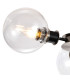 Plattsburgh Semi Ceiling 3 Light E14 IP44 15cm Round Glass Shade Satin Nickel Clear & Satin Black-6