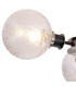 Plattsburgh Semi Ceiling 3 Light E14 IP44 15cm Round Dimpled Glass Shade Satin Nickel Clear & Satin Black-6