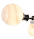 Plattsburgh Semi Ceiling 3x E14 IP44 15cm Round White & Grey Marble Effect Glass Shade Satin Nickel & Satin Black-6
