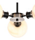 Plattsburgh Semi Ceiling 3x E14 IP44 15cm Round White & Grey Marble Effect Glass Shade Satin Nickel & Satin Black-7