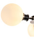 Plattsburgh Semi Ceiling 3 Light E14 IP44 15cm Round Glass Shade Satin Nickel Opal & Satin Black-6