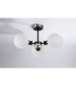 Plattsburgh Semi Ceiling 3 Light E14 IP44 15cm Round Glass Shade Satin Nickel Opal & Satin Black-8