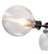 Plattsburgh Semi Ceiling 3 Light E14 IP44 15cm Round Ribbed Glass Shade Satin Nickel Clear & Satin Black-6