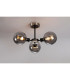 Plattsburgh Semi Ceiling 3 Light E14 IP44 15cm Round Segment Glass Shade Satin Nickel Smoke Plated & Satin Black-3