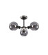 Plattsburgh Semi Ceiling 3 Light E14 IP44 15cm Round Segment Glass Shade Satin Nickel Smoke Plated & Satin Black-4