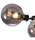 Plattsburgh Semi Ceiling 3 Light E14 IP44 15cm Round Segment Glass Shade Satin Nickel Smoke Plated & Satin Black-6