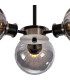Plattsburgh Semi Ceiling 3 Light E14 IP44 15cm Round Segment Glass Shade Satin Nickel Smoke Plated & Satin Black-7