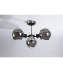 Plattsburgh Semi Ceiling 3 Light E14 IP44 15cm Round Segment Glass Shade Satin Nickel Smoke Plated & Satin Black-8