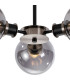 Plattsburgh Semi Ceiling 3 Light E14 IP44 15cm Round Glass Shade Satin Nickel Smoke Plated & Satin Black-7