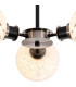 Plattsburgh Semi Ceiling 3 Light E14 IP44 15cm Round Speckled Glass Shade Satin Nickel White & Satin Black-7