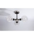 Plattsburgh Semi Ceiling 3 Light E14 IP44 15cm Round Speckled Glass Shade Satin Nickel White & Satin Black-8