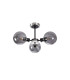 Plattsburgh Semi Ceiling 3x E14 IP44 15cm Textured Smooth/Ribbed Glass Shade Satin Nickel Smoke Plated & Satin Black-4
