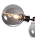 Plattsburgh Semi Ceiling 3x E14 IP44 15cm Textured Smooth/Ribbed Glass Shade Satin Nickel Smoke Plated & Satin Black-6