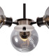 Plattsburgh Semi Ceiling 3x E14 IP44 15cm Textured Smooth/Ribbed Glass Shade Satin Nickel Smoke Plated & Satin Black-7