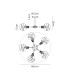 Plattsburgh Semi Ceiling 5 Light E14 IP44 15cm Round White & Grey Marble Effect Glass Shade Brass & Satin Black Framework-2
