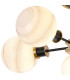 Plattsburgh Semi Ceiling 5 Light E14 IP44 15cm Round White & Grey Marble Effect Glass Shade Brass & Satin Black Framework-6